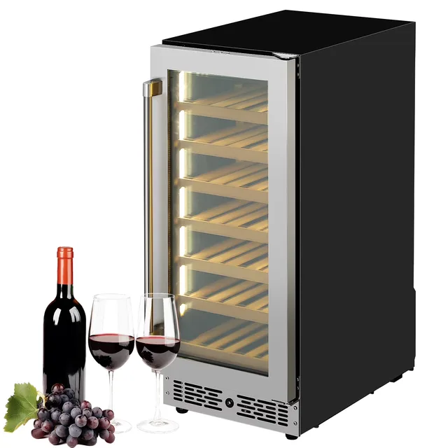 Wine Cooler black 62w 50cm