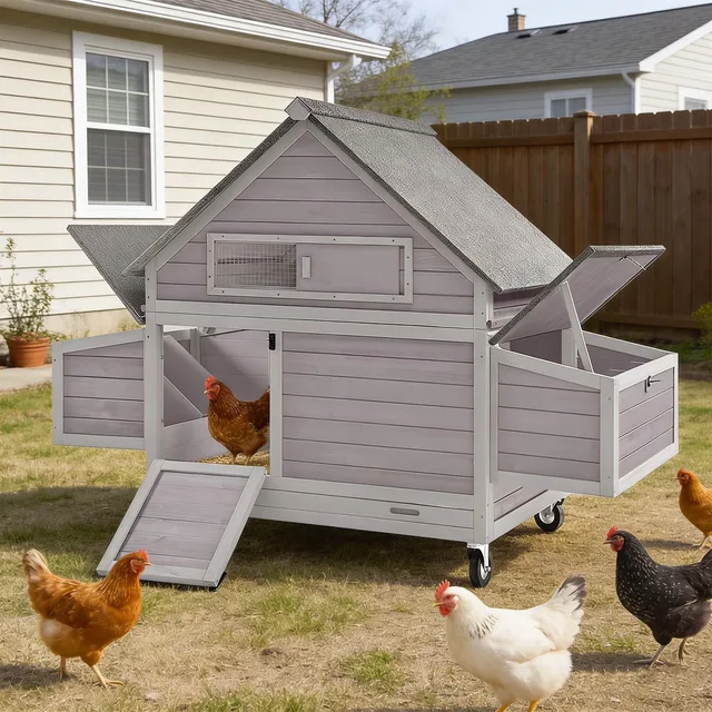 Chicken Coop gray 63.7" 40"