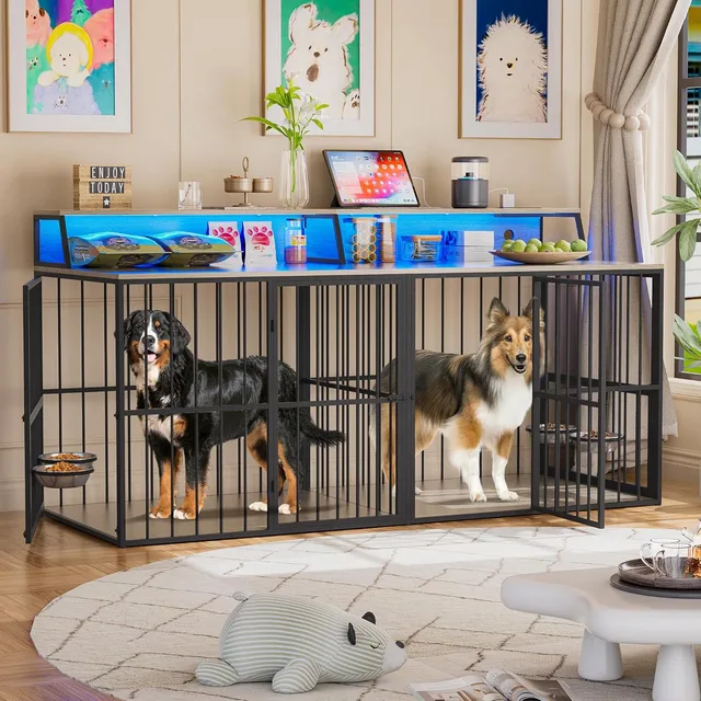 Dog Crate 72" led 71.5"