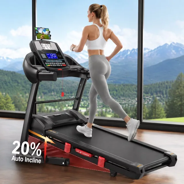 Treadmill 4.95hp 400lb folding