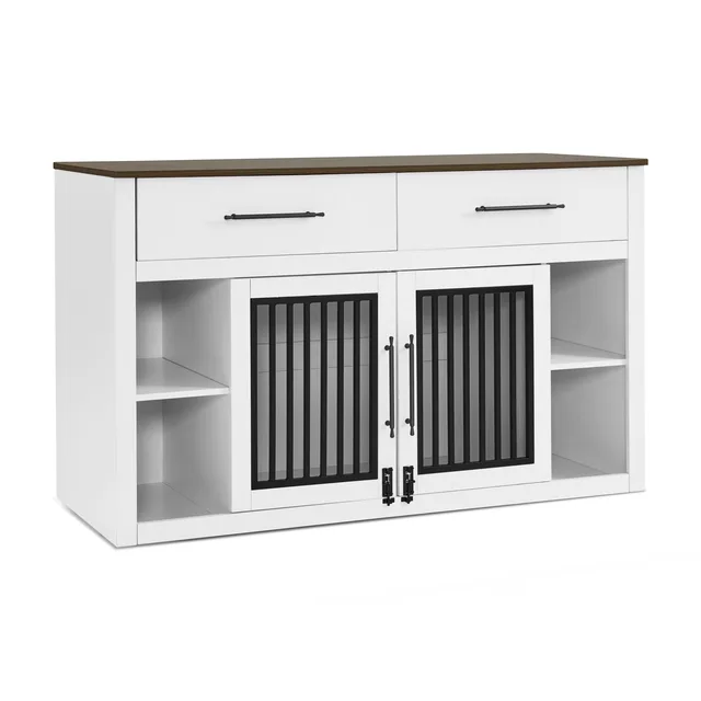 Dog Crate white brown 1.5"