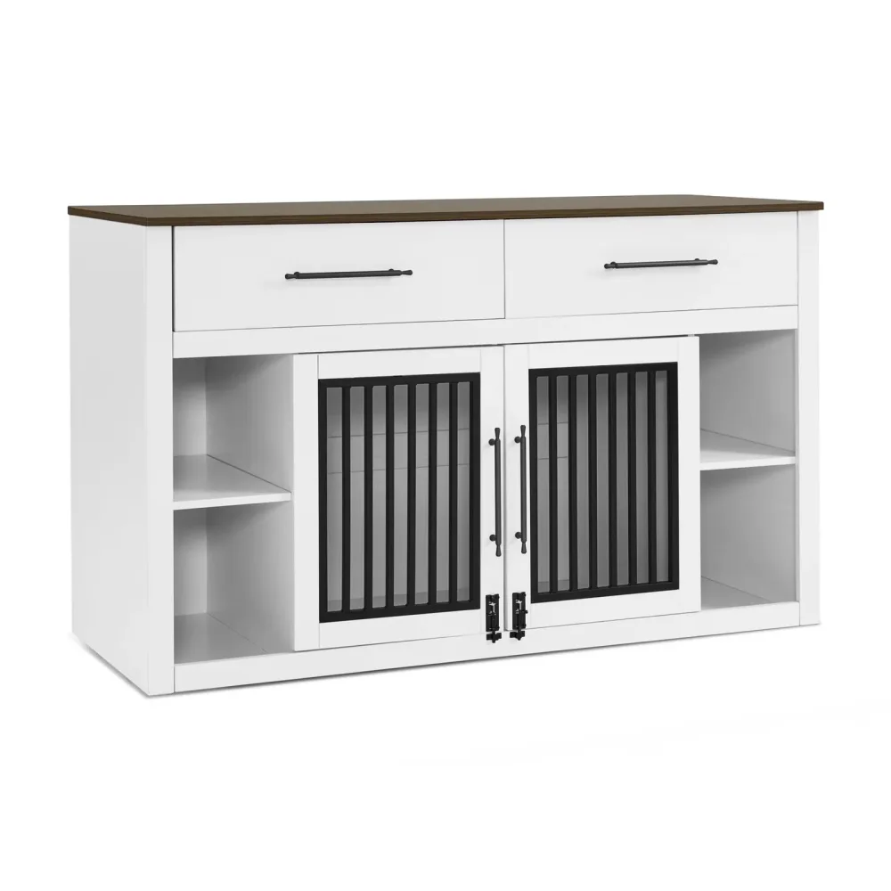Dog Crate white brown 1.5"
