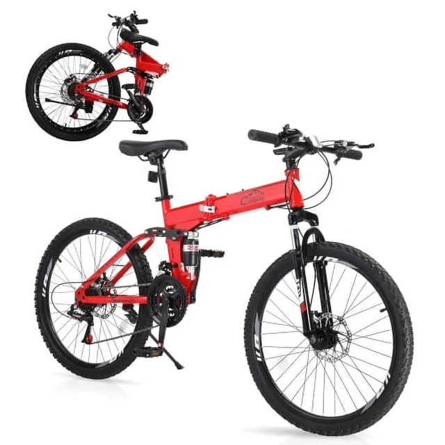 Mountain Bike 24in folding red