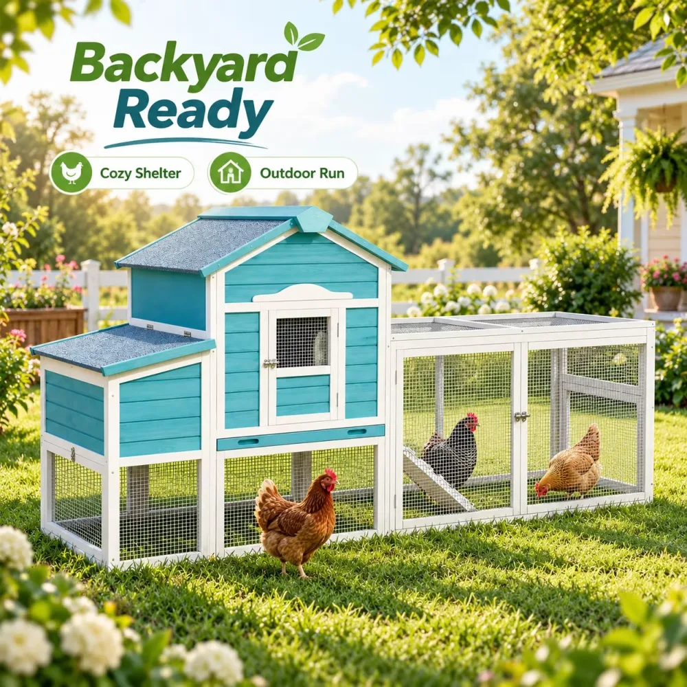 Chicken Coop 81.2" weatherproof 27.6"