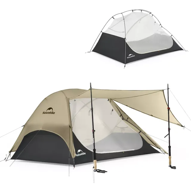 Backpacking Tent gray brown 2 person