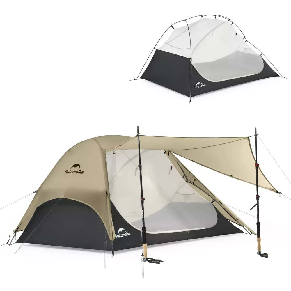 Backpacking Tent gray brown 2 person