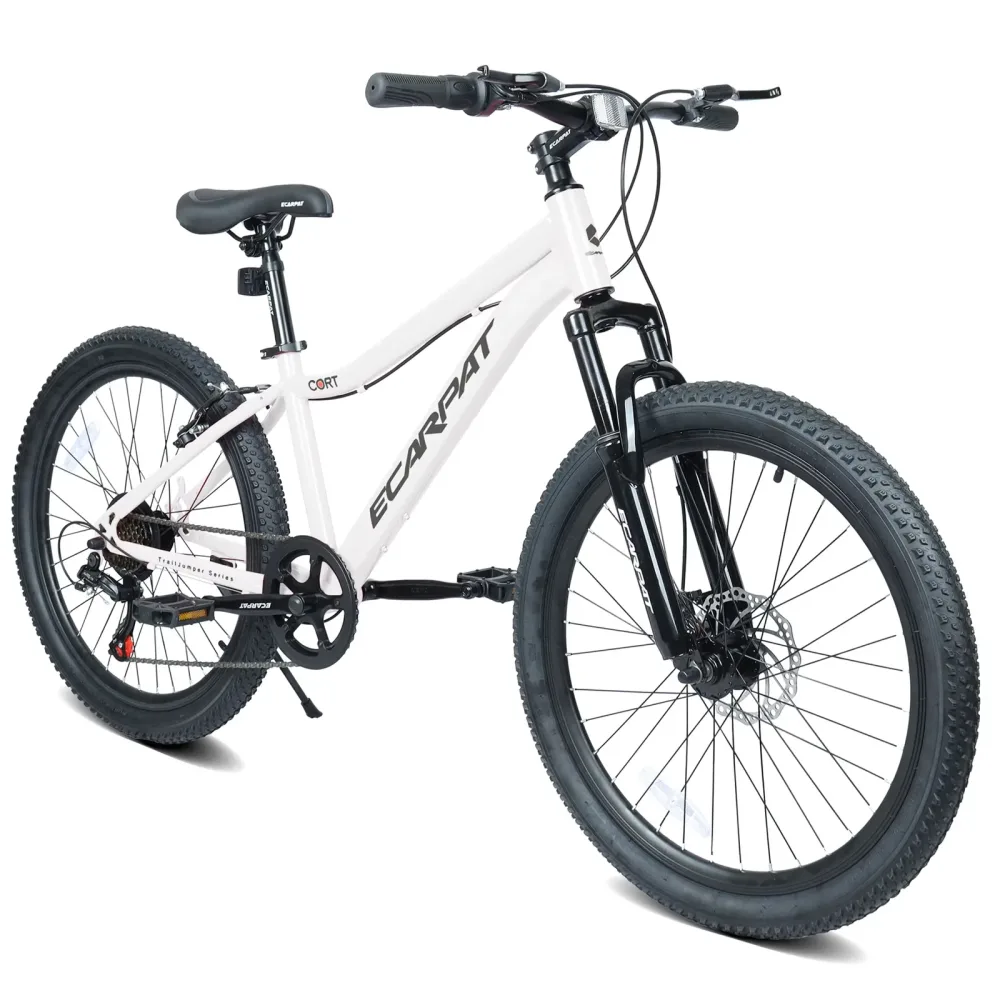 Mountain Bike white 24 in adjustable