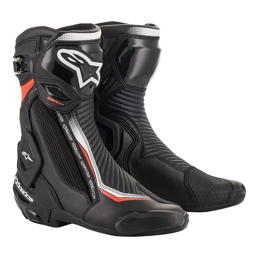 Mens Motorcycle black white red