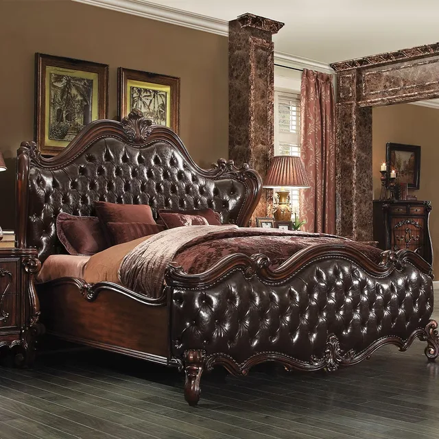 Queen Bed brown gray