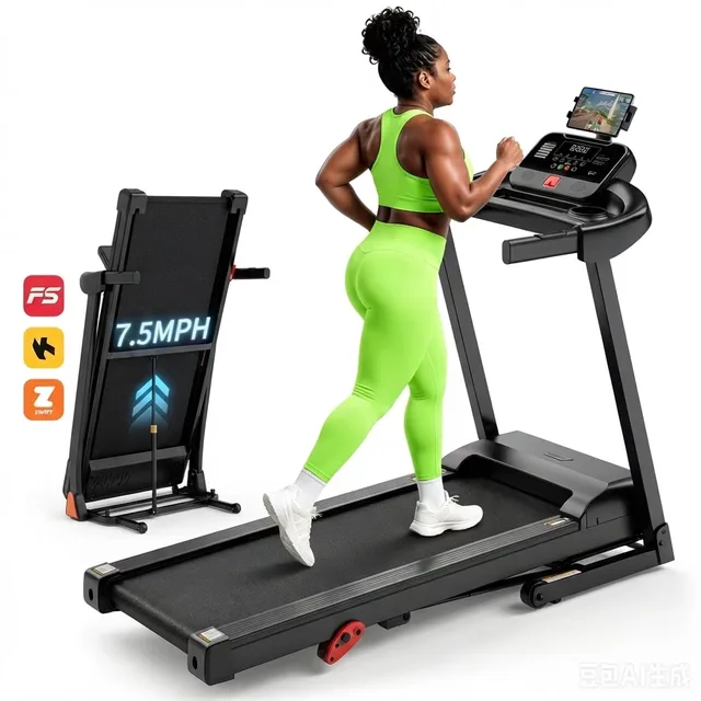 Folding Treadmill 300lb 3.5hp