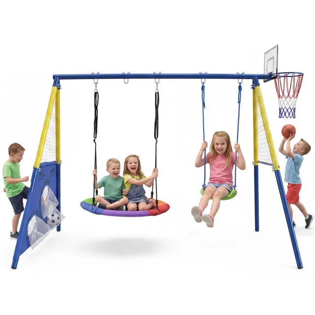 Hoop Soccer 5 in blue 84 inches