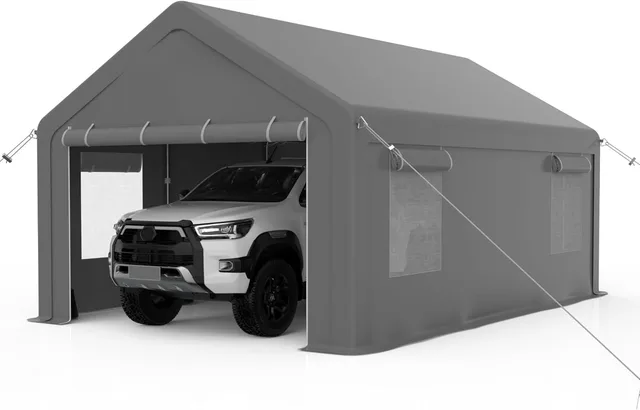 Portable Carport gray 0.8 mm