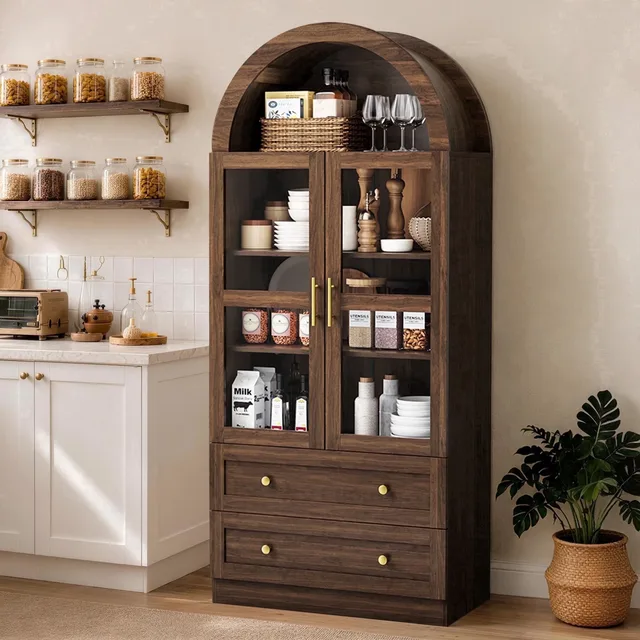 Cabinet 71" adjustable brown