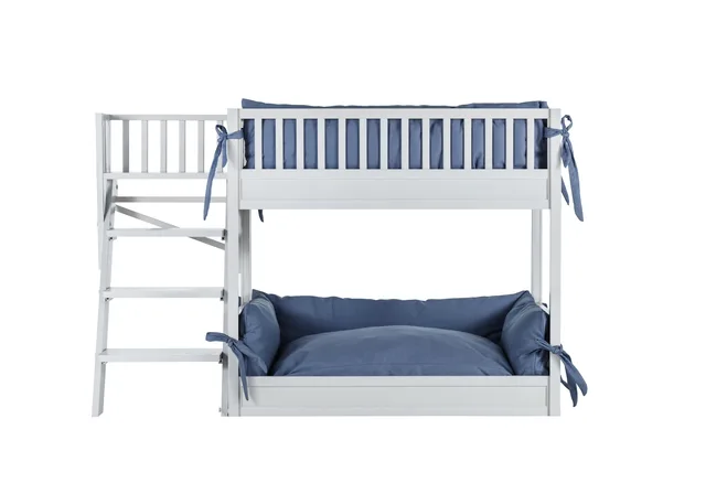 Bed white gray