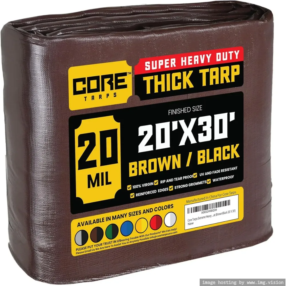 Tarp Cover waterproof brown black