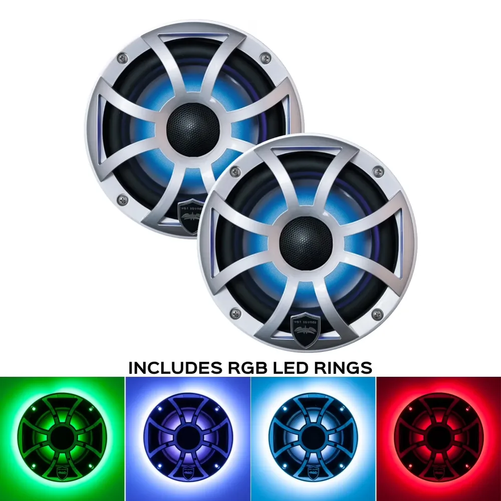 Speaker 6.5 inch led silver