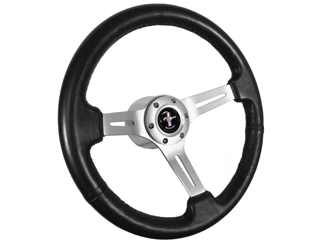 Wrapped Steering black 14" 2.5"