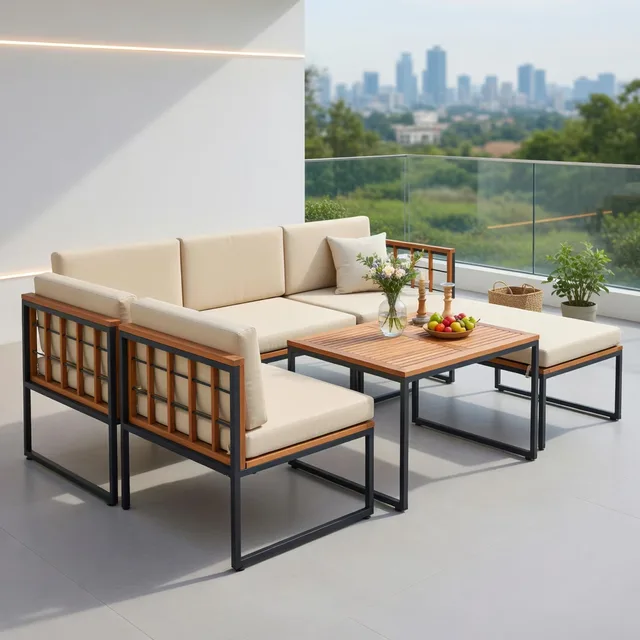 Patio Furniture heavy-duty beige black