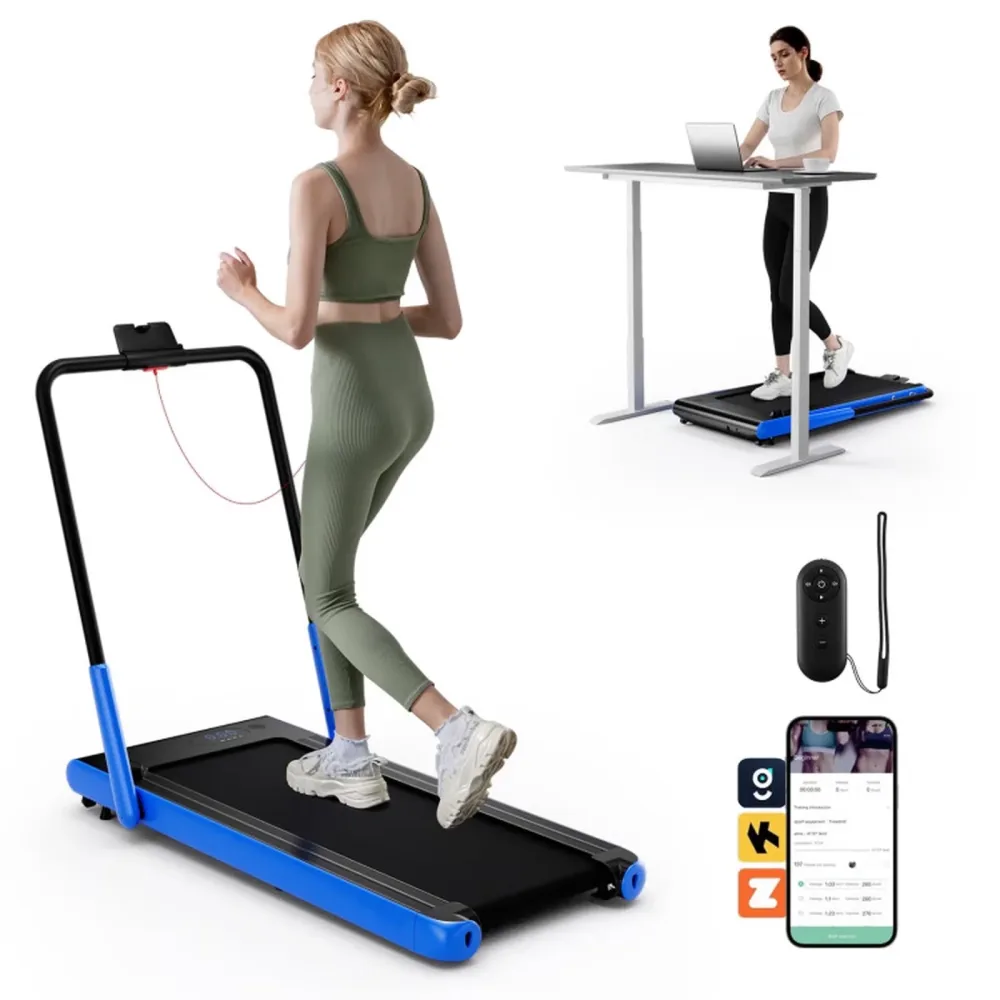 Walking Treadmill adjustable folding silver