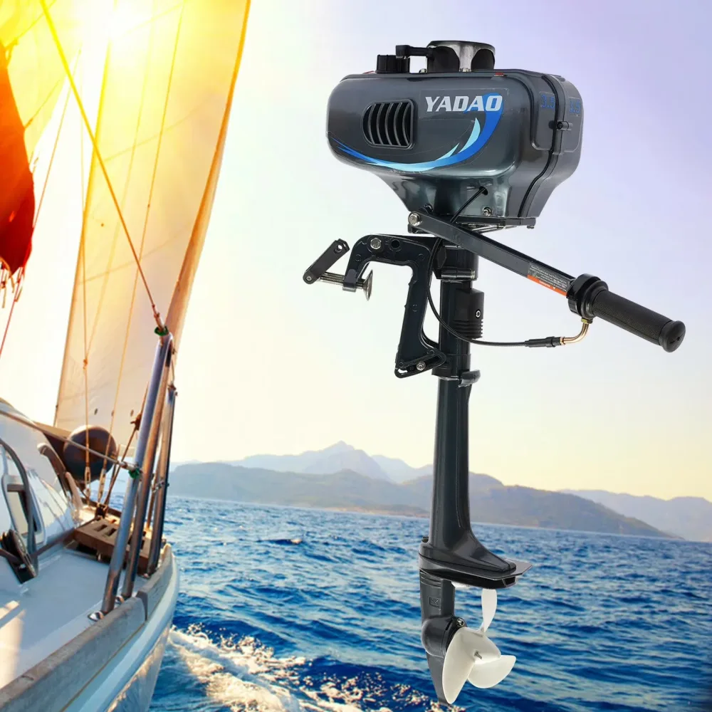Boat Motor 3.5 hp grey 16.53 inches