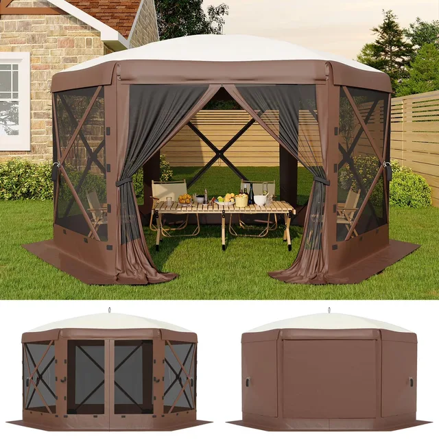 Canopy Tent green beige portable