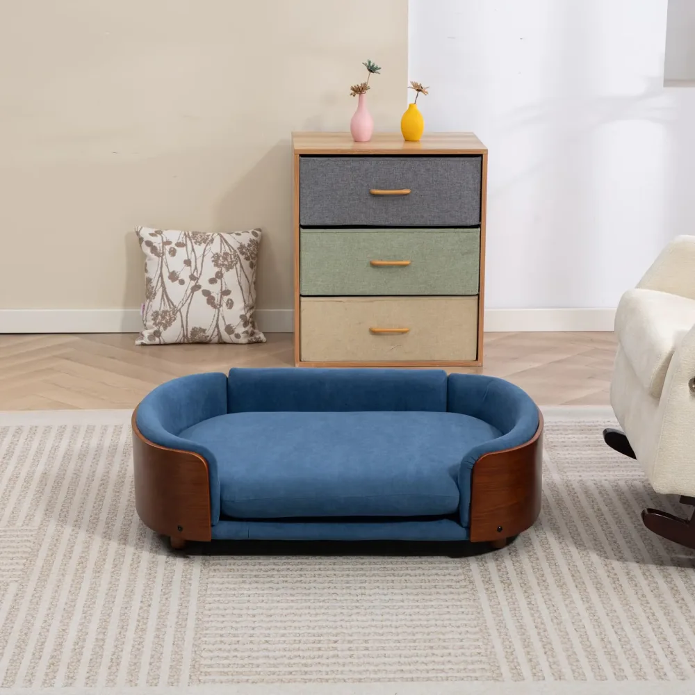 Dog Bed gray blue 38.58"