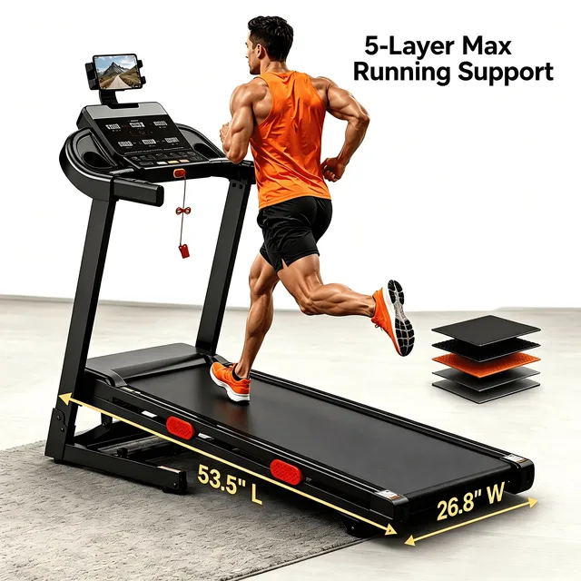 Treadmill 4.0 hp folding bluetooth