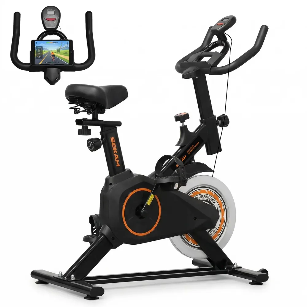 Exercise Bike 330 lb adjustable black