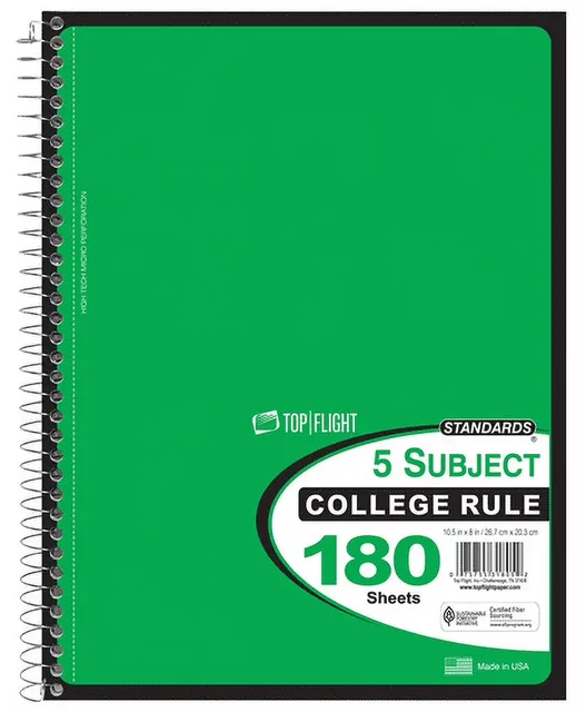 Notebook Subject 2" 8" 2 in