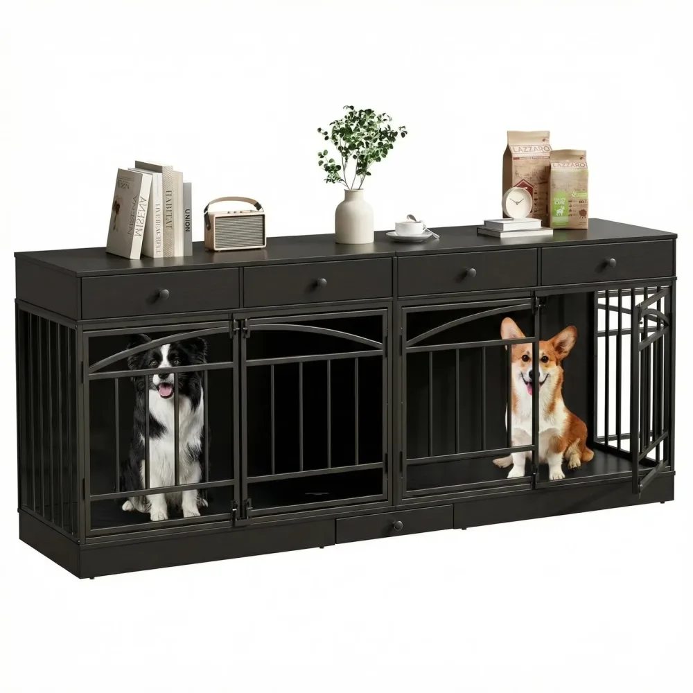 Dog Crate 78.7in black 19.7"