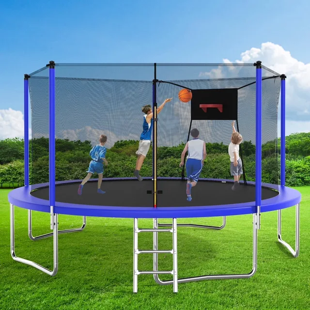 Backyard Trampoline 14ft blue 5 w