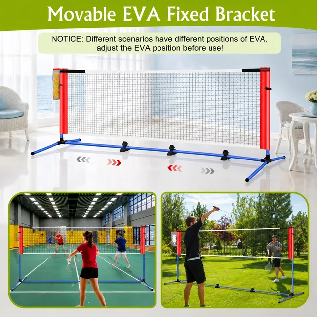 Badminton Pickleball 10ft adjustable portable