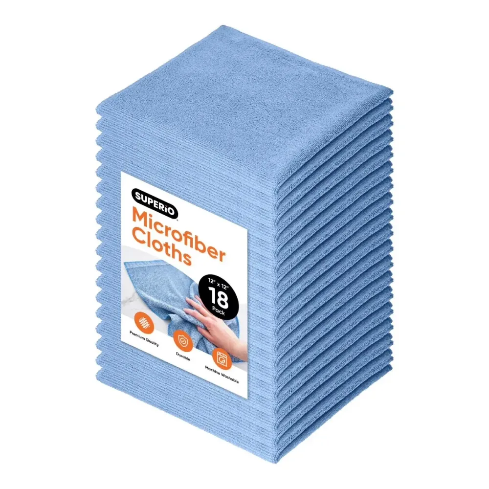 Microfiber Cleaning 18 pack blue 16 inches