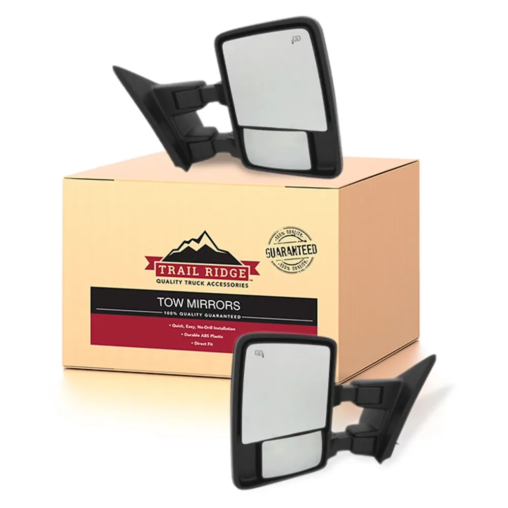 Tow Mirror folding telescoping black