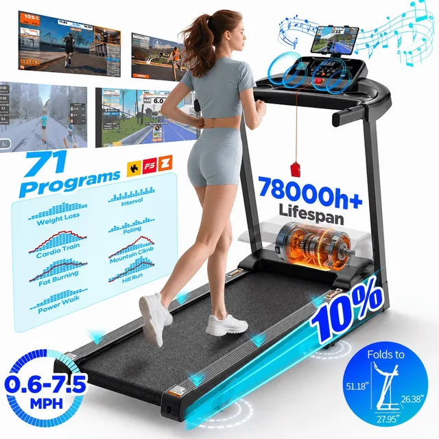 Running Machine 3.45hp 300lbs folding