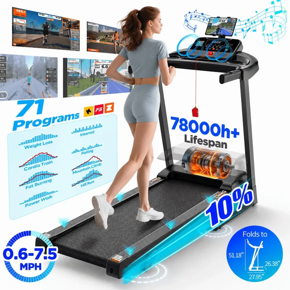 Running Machine 3.45hp 300lbs folding