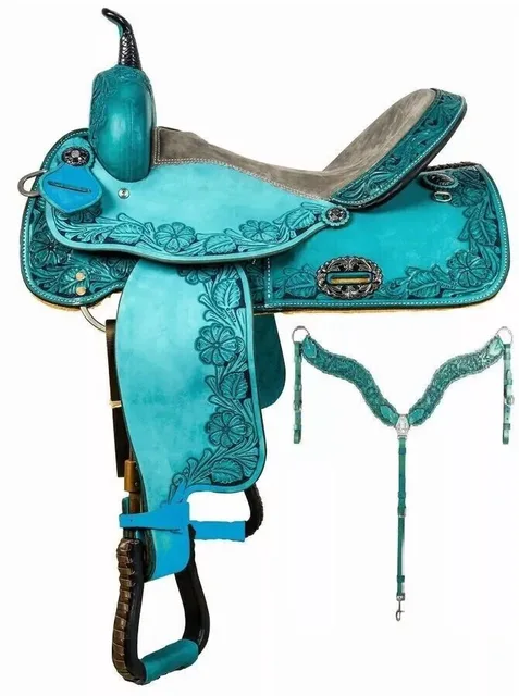 Horse Saddle 14" blue 18 inches