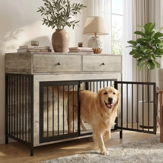 Dog Crate 44 inch gray 150lb