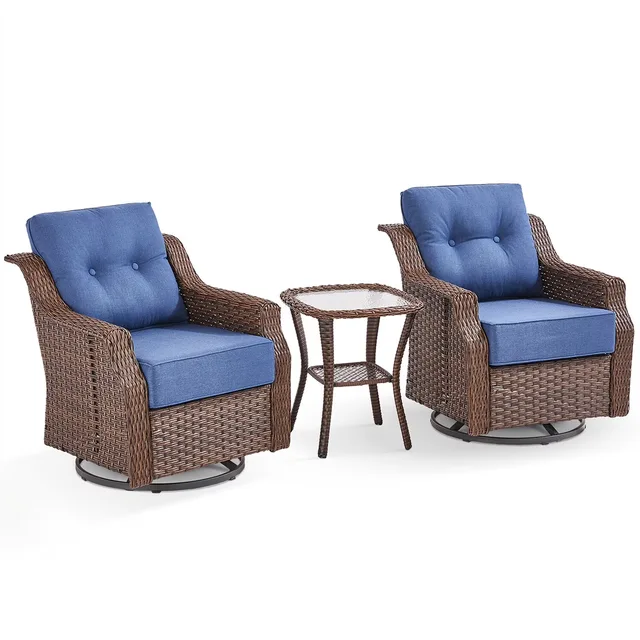 Patio Furniture brown blue 6 inch
