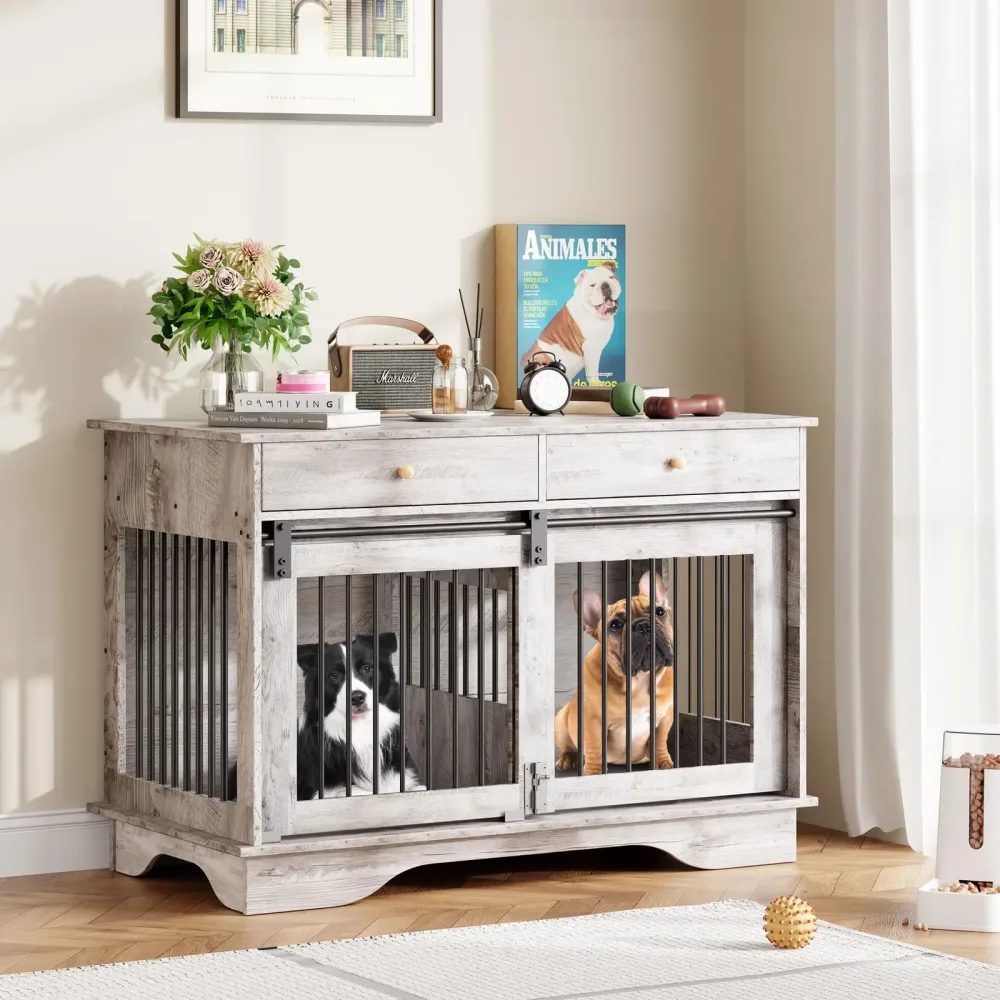 Dog Crate 47" grey 33.1 inches