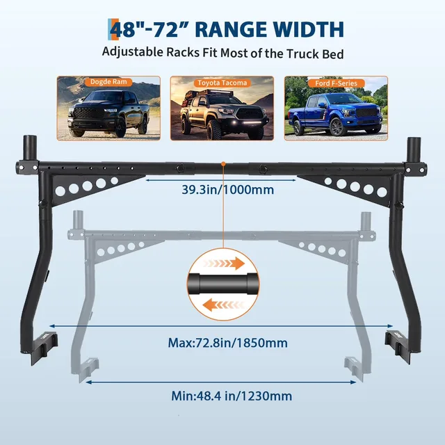 Truck Ladder 72" 1000 lb adjustable