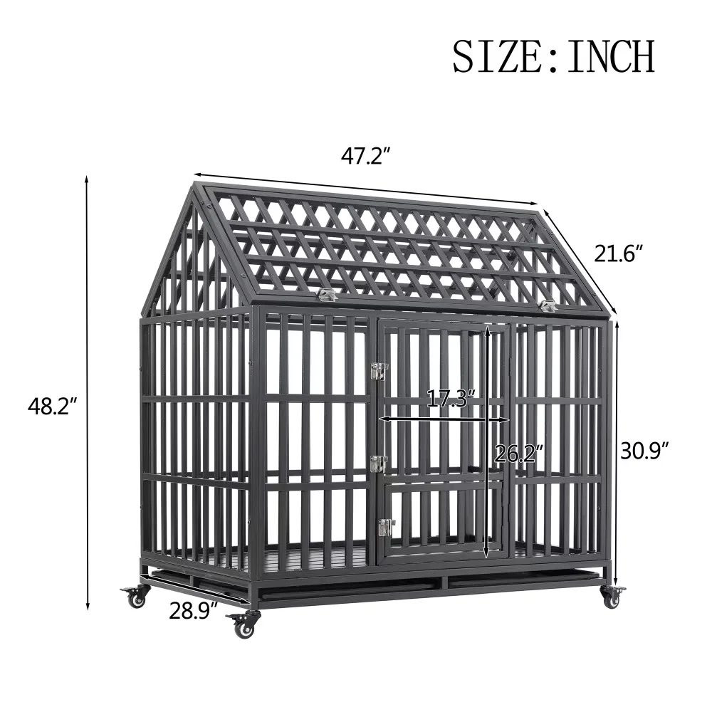 Dog Crate 55" heavy-duty 54.70"