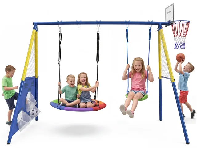 Backyard Playset blue heavy-duty adjustable