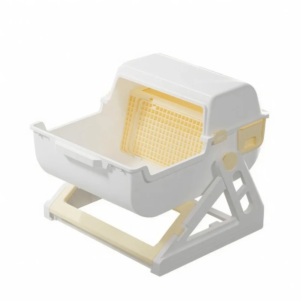 Litter Box white yellow 9.94 lb