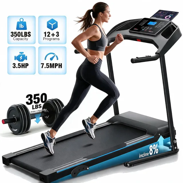 Running Machine 3.5hp 350lb folding