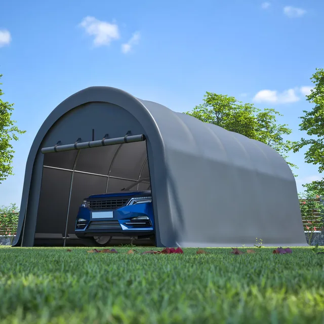 Carport portable grey 240"