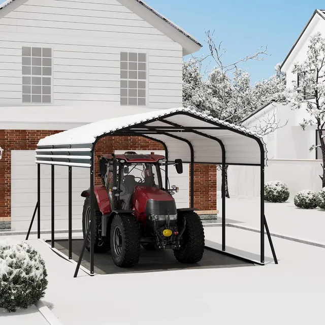 Metal Carport 10 ft 15 ft heavy-duty