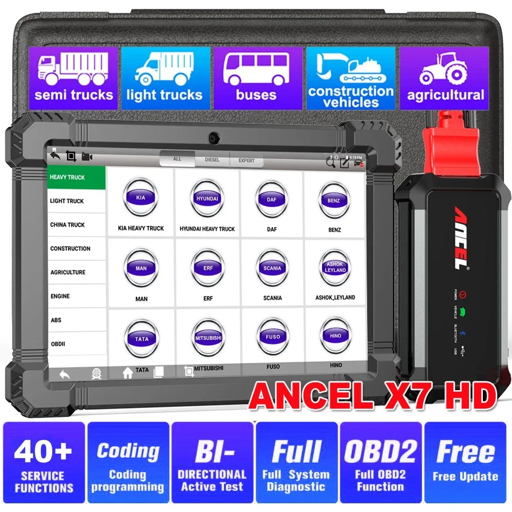 Scan Tool 24v 12v 10.1inch