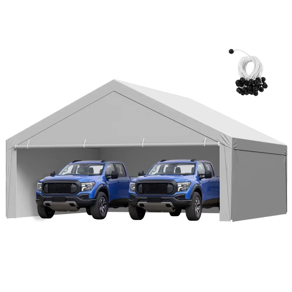 Carport 20 ft waterproof grey