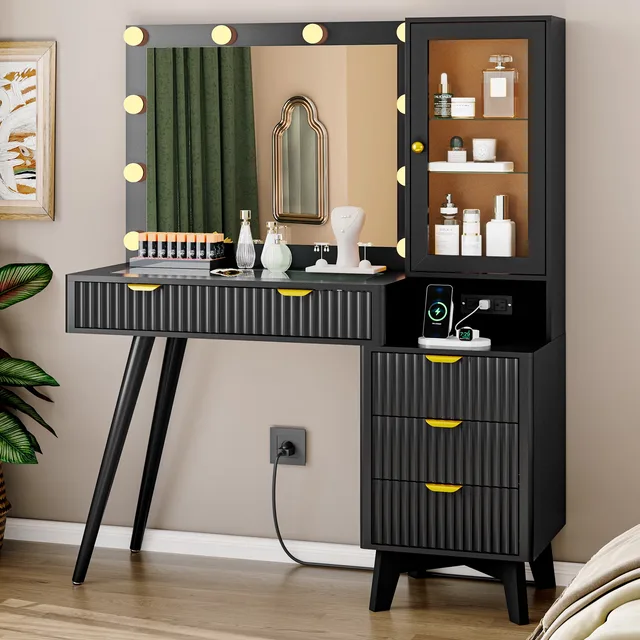 Vanity Desk black 50 lbs 55 inches